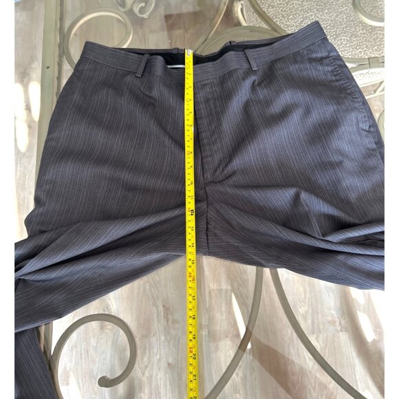 Mens INC International Concepts Gray Pinstripe Dress Pants Size 38/34 Polyester - Picture 4 of 6